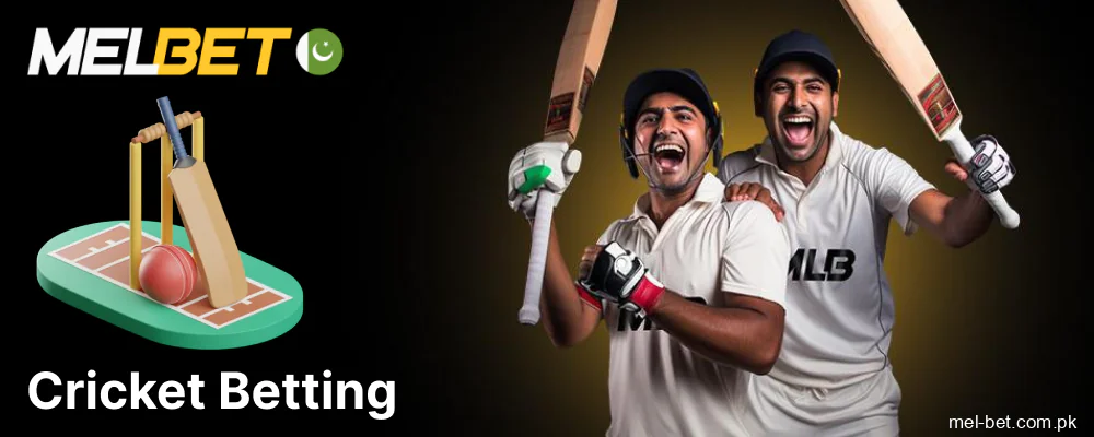 Cricket betting markets and features on Melbet PK